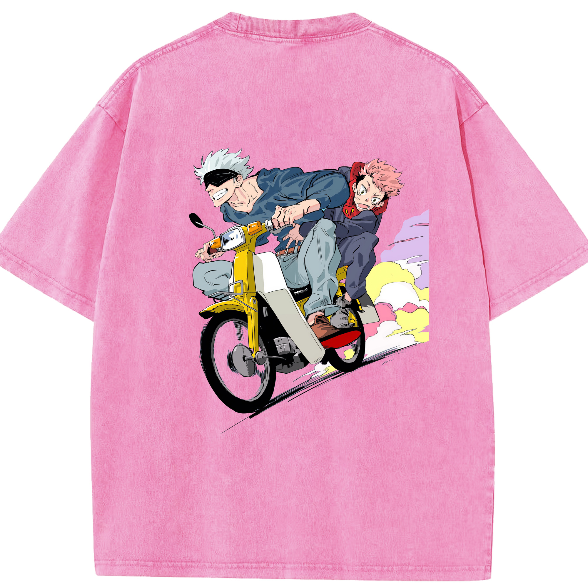 （画像用） 呪術廻戦 Jujutsu Kaisen 綿100% ヴィンテージ風 半袖Tシャツ（背面プリント）